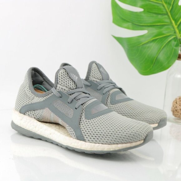 adidas Shoes - Adidas Womens Boost Running Shoe Size 8 All Terrain Sneaker Gray Stretch Knit